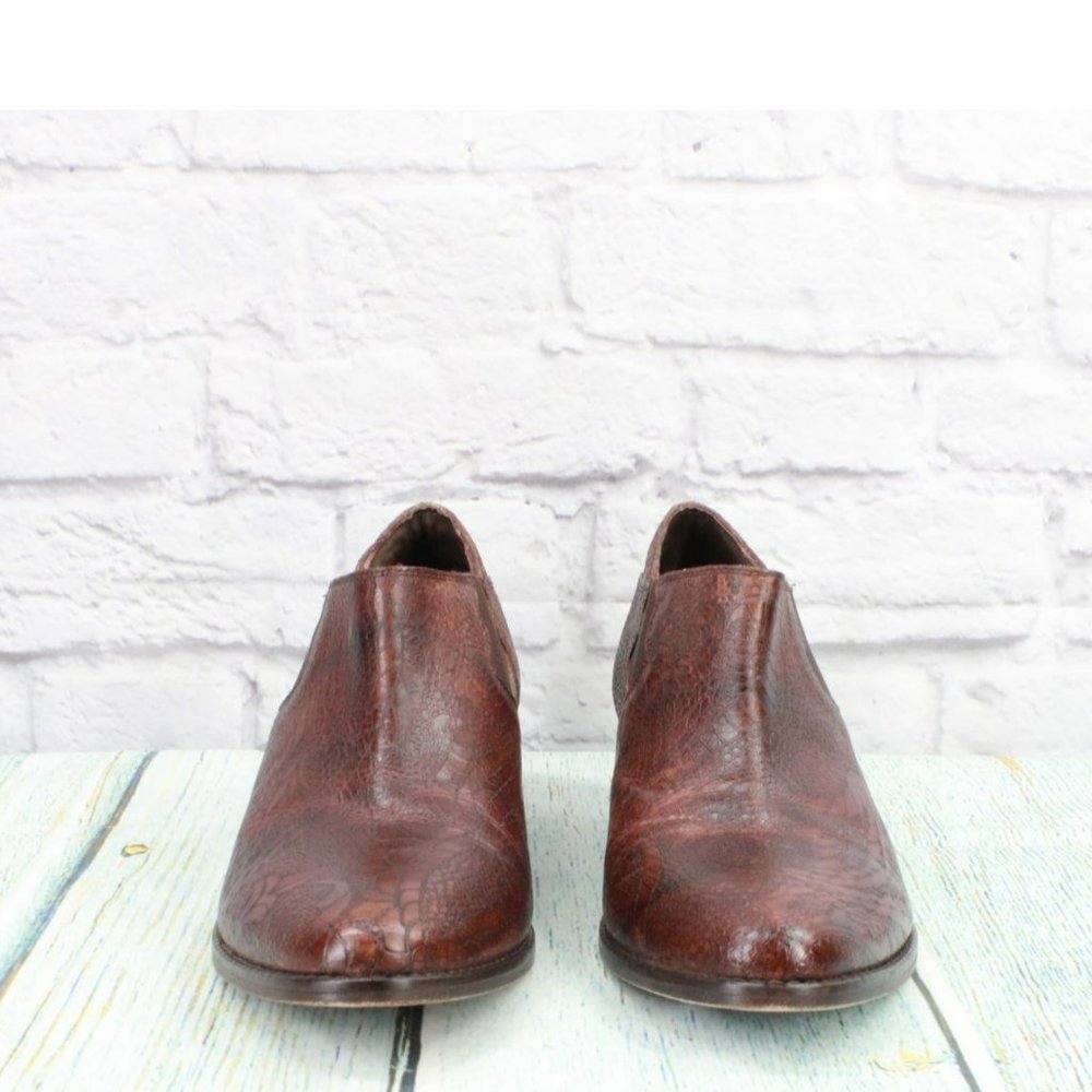 Wolverine Brown Leather Slip On Almond Toe Chelsea Ankle Boots Size 11 - Picture 4 of 9